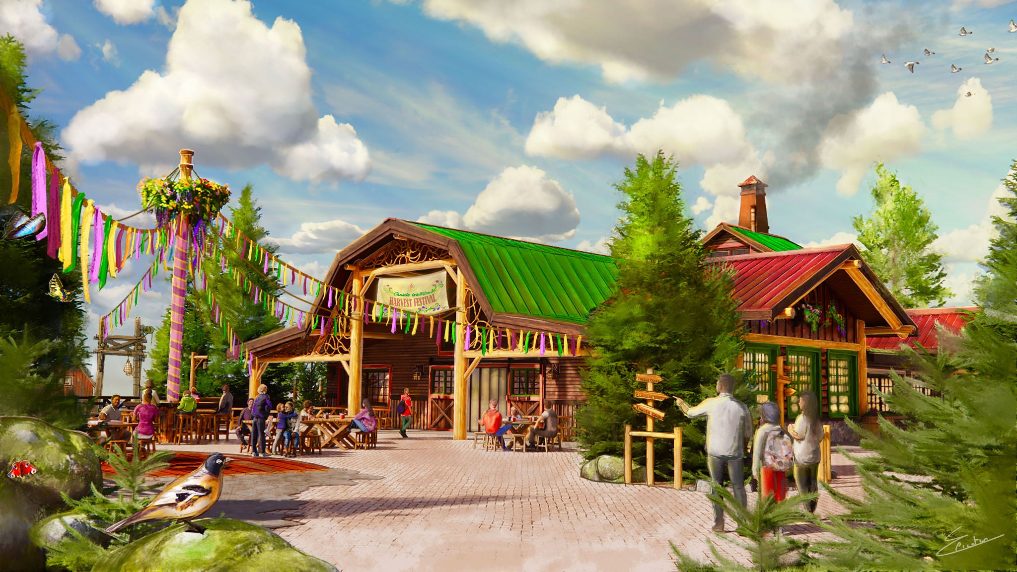 Canadian Burger exterieur concept art.