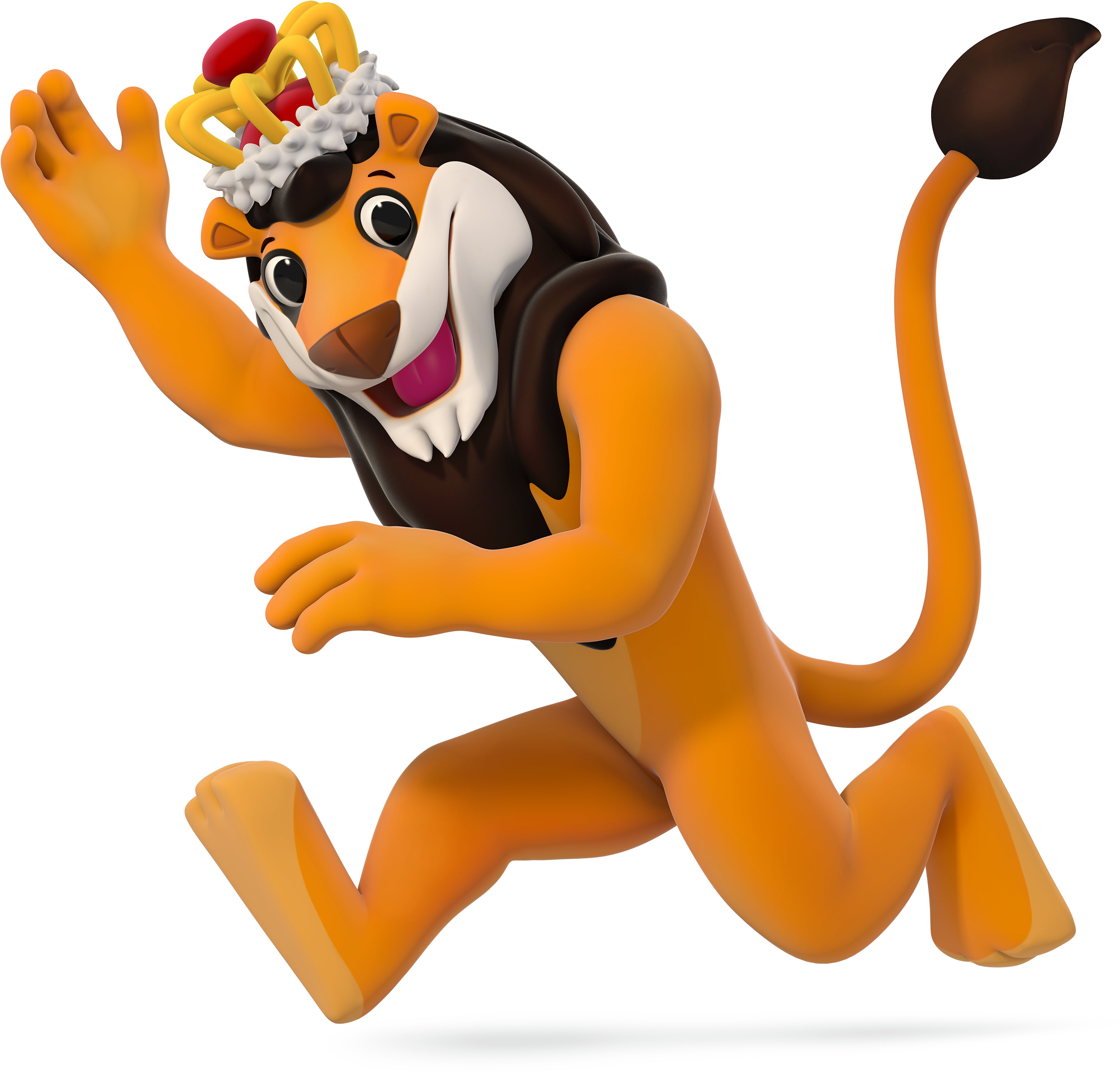 Koning Leeuw lopend.